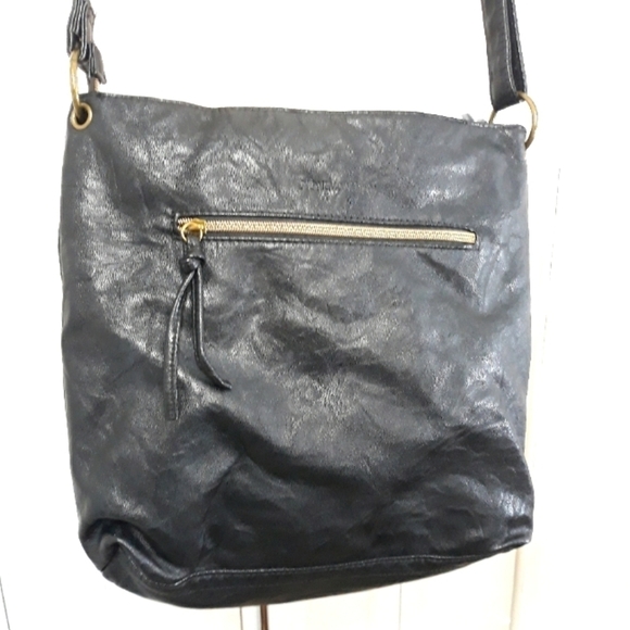 Stone Mountain USA Black Crossbody Bag Multiples Zippered Pockets - Picture 4 of 12